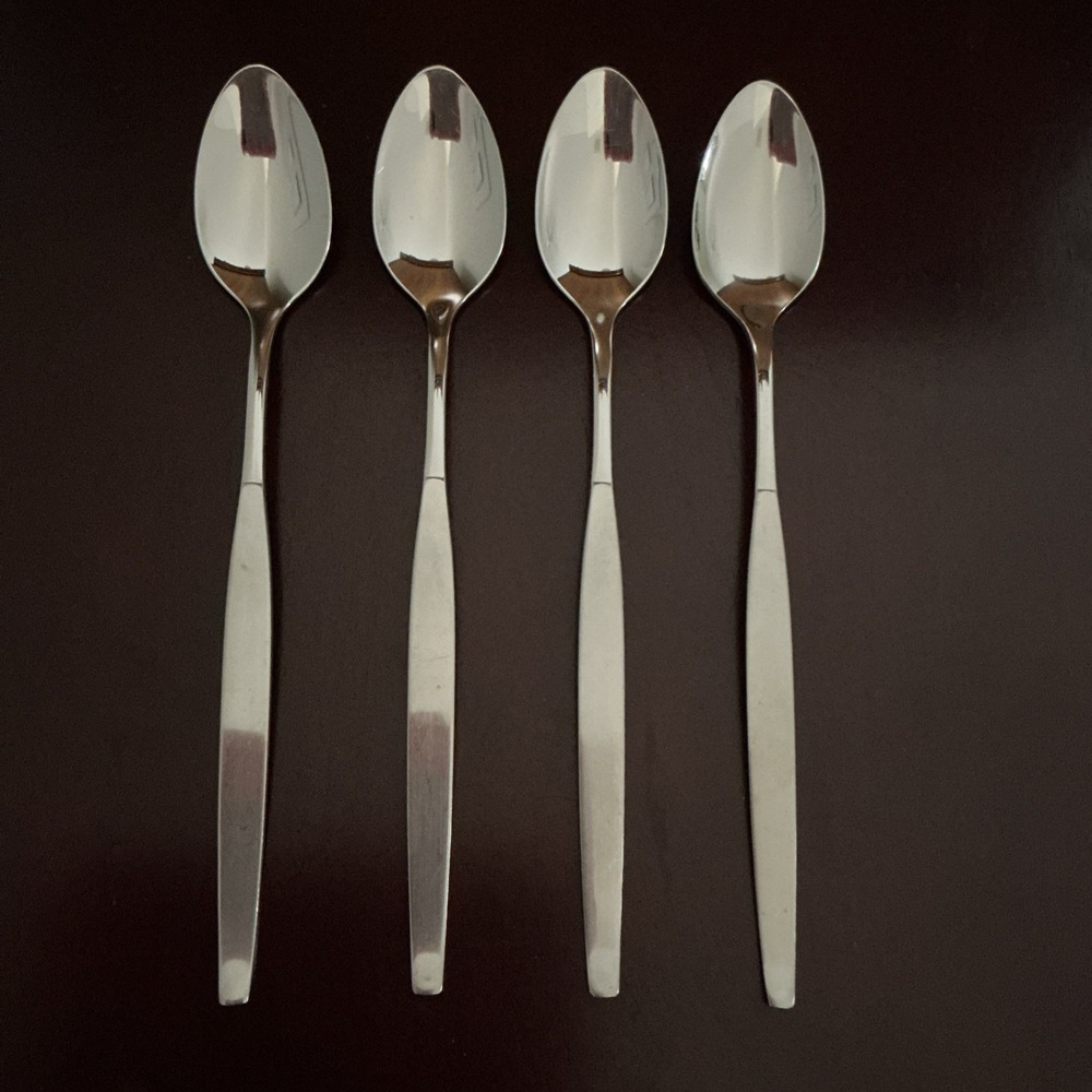 Oneida Frostfire Iced Tea Spoons 7 1/2" Community Stainless Lot of 4